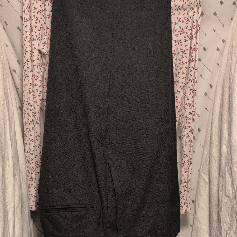 Haggar Charcoal Wool-Blend Trousers
